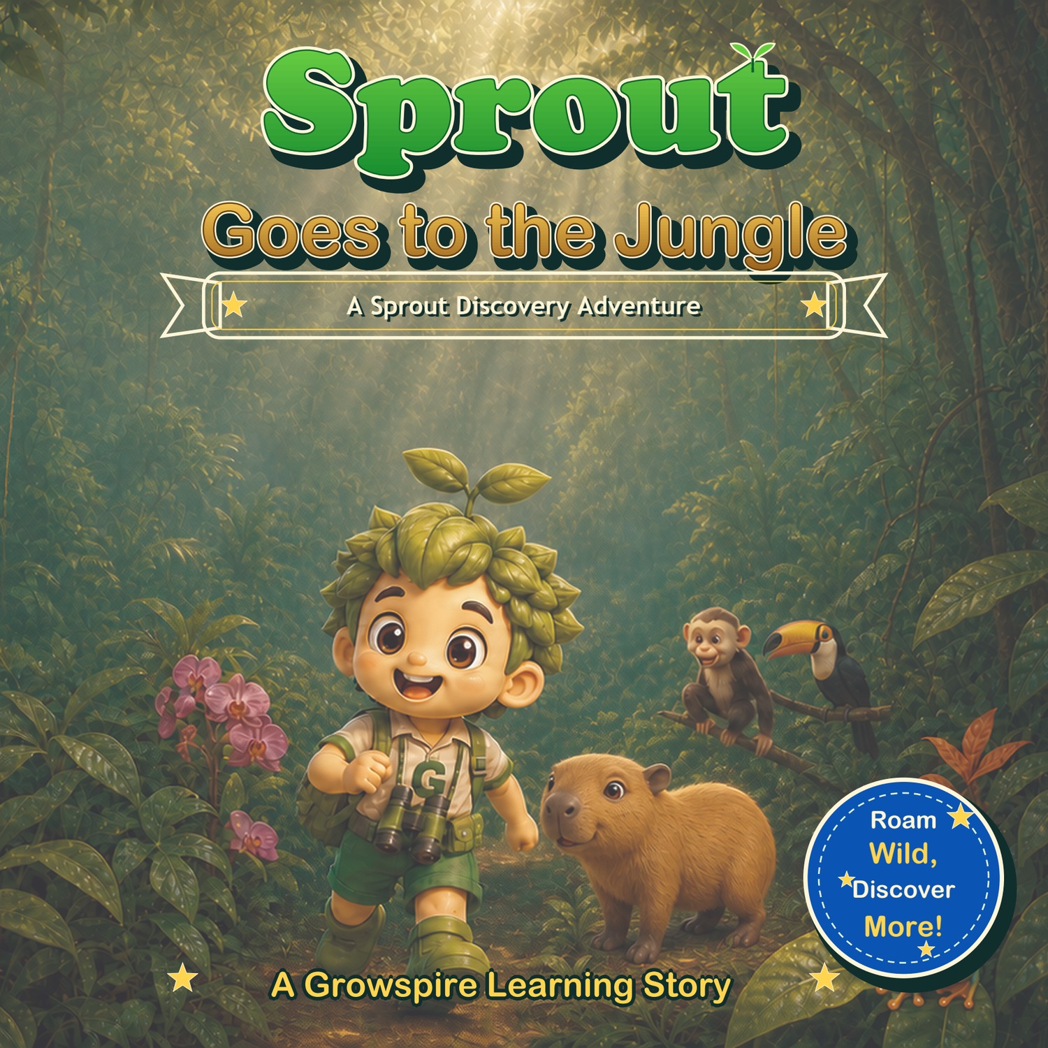 Front cover of Sprout Goes to the Jungle, a Sprout Discovery Adventure